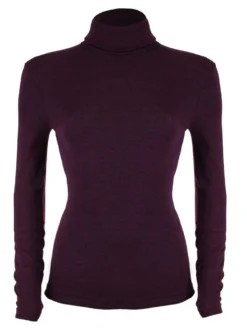 Merinowolle Seide ROLLKRAGEN SHIRT Von Artimaglia 18 Merinowolle Seide ROLLKRAGEN SHIRT Von Artimaglia -Pink Zebra rollkragen shirt wolle seide 29904 lila artimaglia