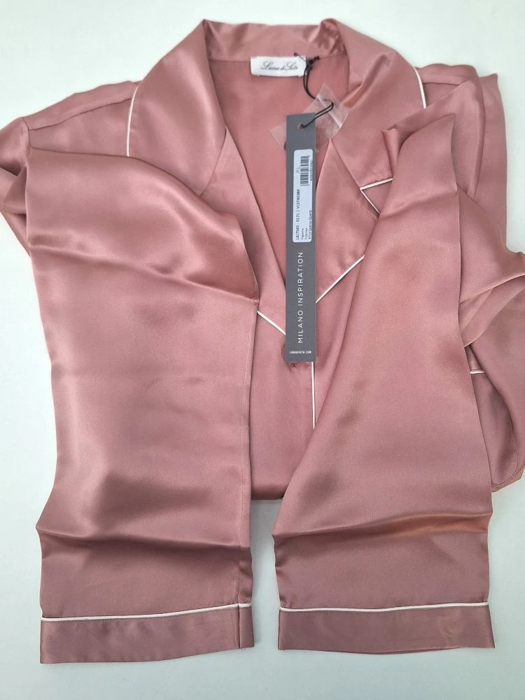 100% Seide Schlafanzug SILK SOUL Altrosé Von Luna Di Seta 7 100% Seide Schlafanzug SILK SOUL Altrosé Von Luna Di Seta – Bild 5