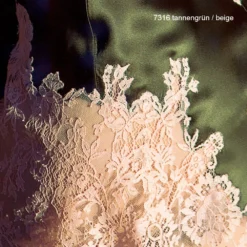 Seidentop RARE Mit Spitze Von Marjolaine -Pink Zebra seide 7316 tannengruen beige marjolaine 1