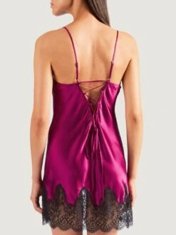 Seide Baby-Doll SOIE D´AMOUR Mit Spitze Aubade -Pink Zebra seide baby doll ms42 fuchsia schwarz 3 soie d amour aubade 1