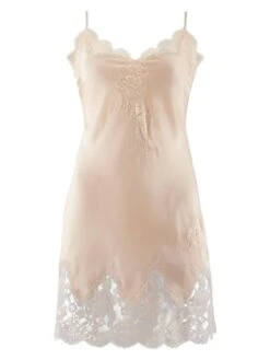 Seide Baby-Doll SOIE D´AMOUR Mit Spitze Aubade -Pink Zebra seide baby doll ms42 goldsand 1 soie d amour aubade 1