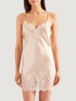 Seide Baby-Doll SOIE D´AMOUR Mit Spitze Aubade -Pink Zebra seide baby doll ms42 goldsand 4 soie d amour aubade 1