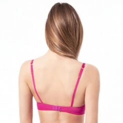 Bügel-BH RASPBERRY RIPPLE Pink Mimi Holliday C-Cup Mit Seide -Pink Zebra seide bh 41 pink raspberry ripple rueckseite mimi holliday