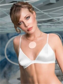 Seta Superior Triangel-BH REGALE Von Cotton Club Mit Seide -Pink Zebra seide bh regale champagner cotton club 1