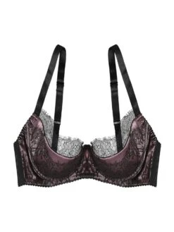 Bügel-BH RAMA SOIE TOURBE Violett-schwarz Von Cadolle Mit Seide 8 Bügel-BH RAMA SOIE TOURBE Violett-schwarz Von Cadolle Mit Seide -Pink Zebra seide bh soutien gorge rama soie prune 1119am cadolle 2 1 1