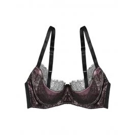 Bügel-BH RAMA SOIE TOURBE Violett-schwarz Von Cadolle Mit Seide 3 Bügel-BH RAMA SOIE TOURBE Violett-schwarz Von Cadolle Mit Seide