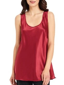 Seide Camisole Top SEDUZIONE DI SETA Einfarbig Gattina -Pink Zebra seide camisole top 381486 rubin rot seduzione di seta gattina 1 1 1