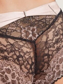 LAST SIZE Culotte St. Tropez FEMME GLAMOUR Altrosa-schwarz Von Aubade Mit Seide Größe 38 -Pink Zebra seide culotte md70 altrosa 1 femme glamour aubade 6