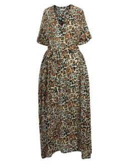 100% Seide Kaftan LEONISSIMA Von Eva B. Bitzer -Pink Zebra seide kaftan 20312552 schwarz leo print eva b bitzer 1