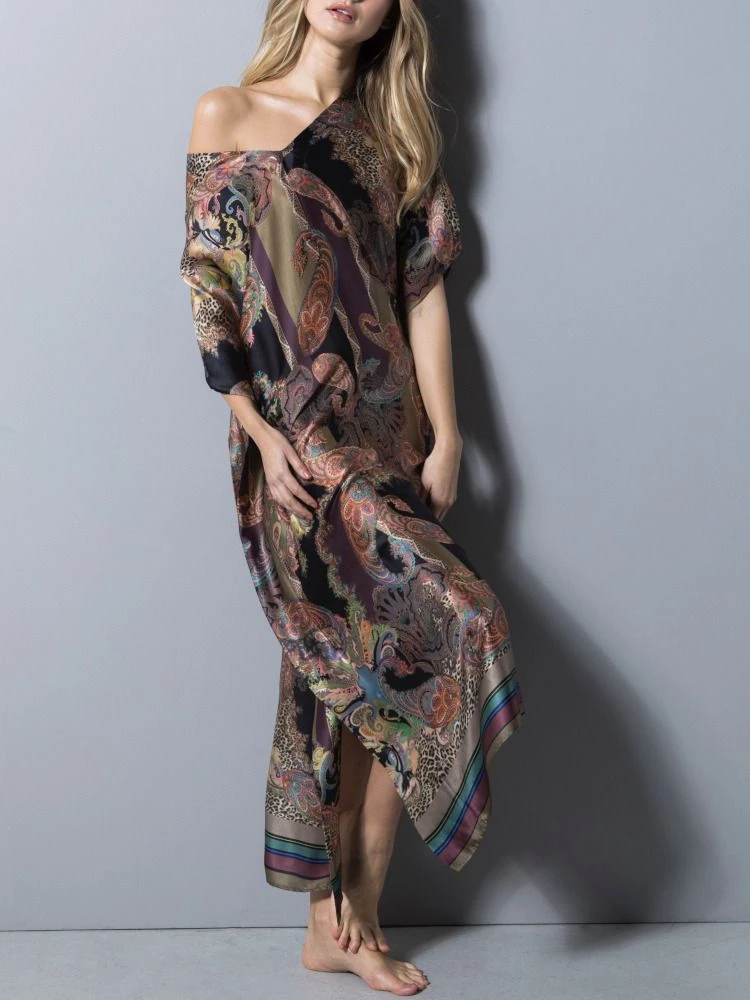 100% Seide Kaftan MILANO BLACK Von Eva B. Bitzer 4 100% Seide Kaftan MILANO BLACK Von Eva B. Bitzer – Bild 2