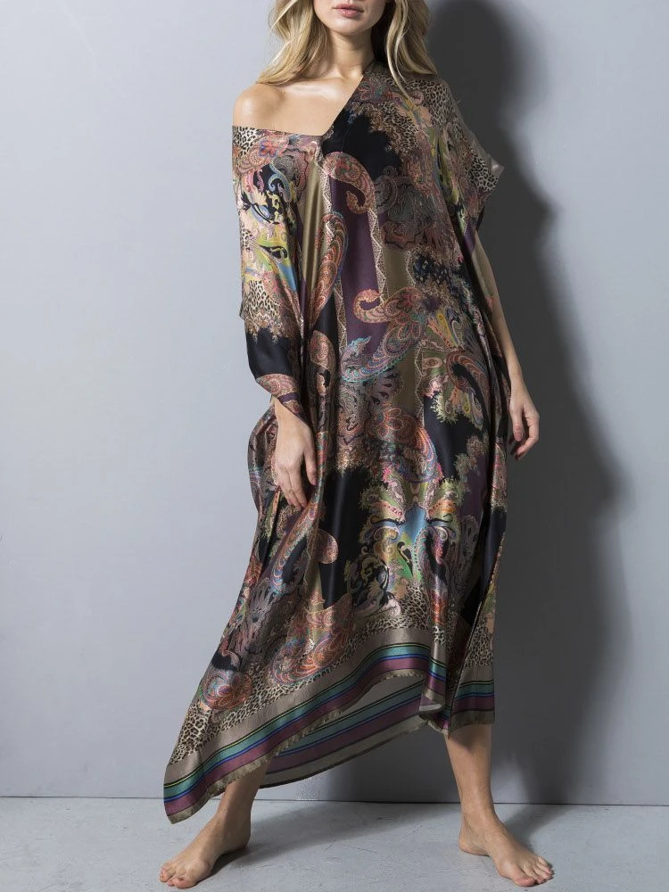 100% Seide Kaftan MILANO BLACK Von Eva B. Bitzer 5 100% Seide Kaftan MILANO BLACK Von Eva B. Bitzer – Bild 3