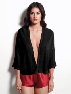 Feinstrick Cardigan Von Luna Di Seta Seide Mit Kaschmir -Pink Zebra seide kaschmir cardigan schwarz l6h2104 luna di seta 1 1