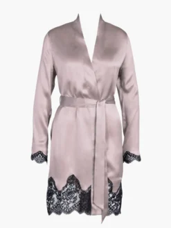 Seide Kimono TOI MON AMOUR Mit Spitze Von Aubade -Pink Zebra seide kimono qs65 sonate altrosa schwarz 1 toi moi amour aubade 2 1 1 1 1 1