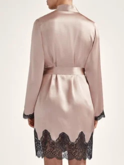 Seide Kimono TOI MON AMOUR Mit Spitze Von Aubade -Pink Zebra seide kimono qs65 sonate altrosa schwarz 3 toi moi amour aubade 2 1 1 1 1 1