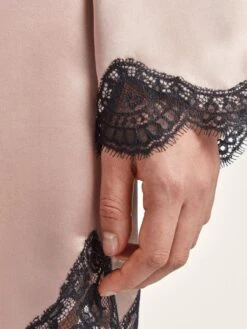 Seiden-Kimono TOI MON AMOUR Altrosa-schwarz Von Aubade -Pink Zebra seide kimono qs65 sonate altrosa schwarz 5 toi moi amour aubade