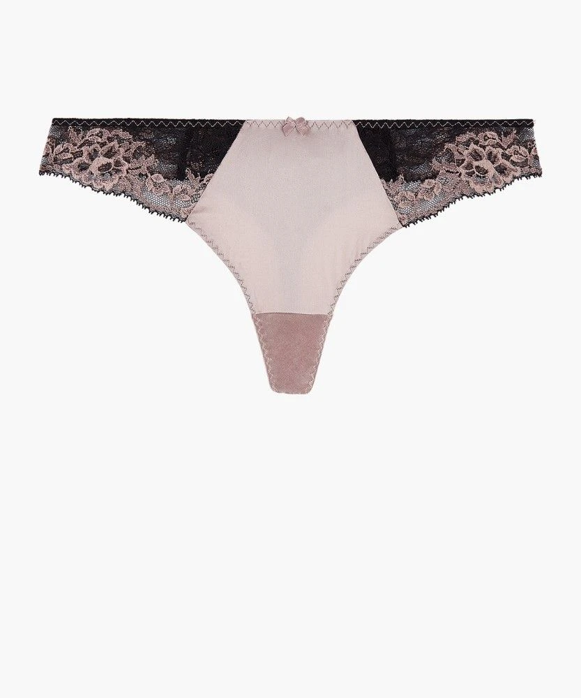 String FEMME GLAMOUR Altrosa-schwarz Von Aubade Mit Seide 4 String FEMME GLAMOUR Altrosa-schwarz Von Aubade Mit Seide – Bild 2