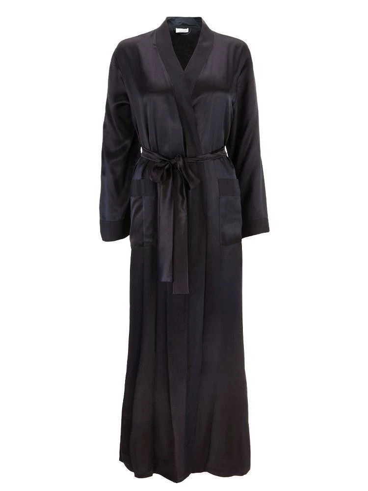 100% Seide Morgenmantel Lang KLASSIK SATIN Von Eva B. Bitzer 7 100% Seide Morgenmantel Lang KLASSIK SATIN Von Eva B. Bitzer – Bild 5