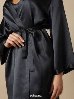 100% Seide Morgenmantel SOIE LASER Kurz Von Marjolaine -Pink Zebra seide morgenmantel laser laurian schwarz soie unie marjolaine 2 1 1 1 1