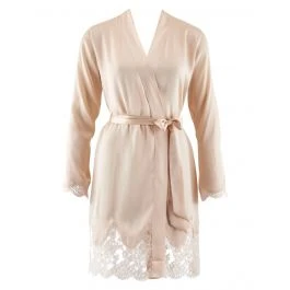 Seide Kimono SOIE D´AMOUR Mit Spitze Aubade 3 Seide Kimono SOIE D´AMOUR Mit Spitze Aubade