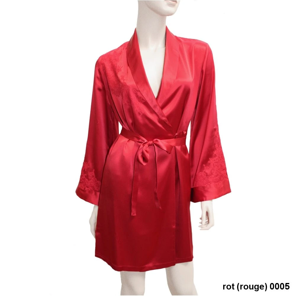 Morgenmantel BACCARAT Seide Mit Spitze Von Marjolaine 4 Morgenmantel BACCARAT Seide Mit Spitze Von Marjolaine – Bild 2