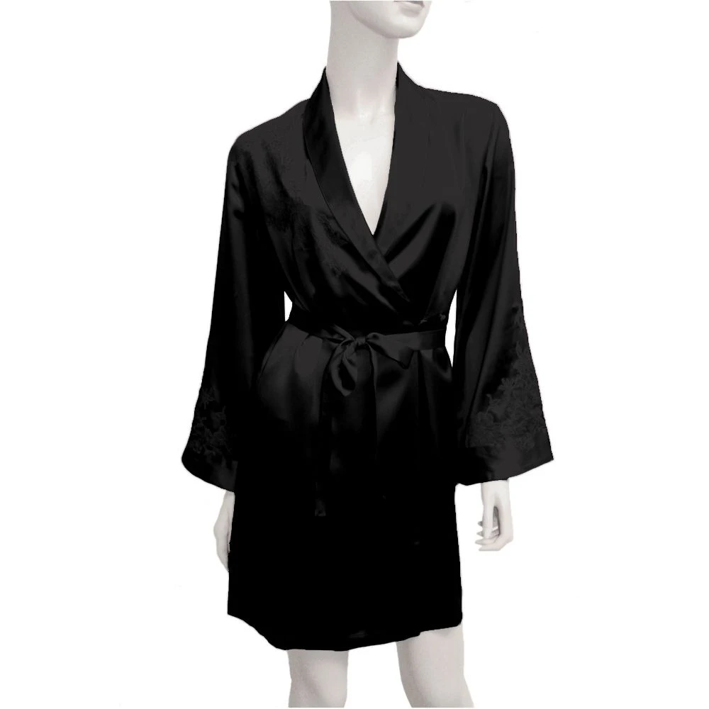 Morgenmantel BACCARAT Seide Mit Spitze Von Marjolaine 8 Morgenmantel BACCARAT Seide Mit Spitze Von Marjolaine – Bild 6