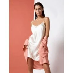 100% Seide Nachthemd CAROLINE Uni Von Vivis