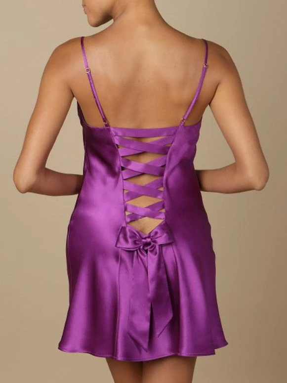 100% Seidennachthemd Satin GLYCINE Von Marjolaine 8 100% Seidennachthemd Satin GLYCINE Von Marjolaine – Bild 6