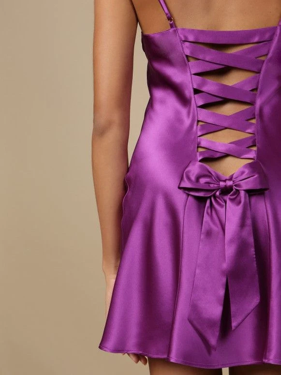 100% Seidennachthemd Satin GLYCINE Von Marjolaine 10 100% Seidennachthemd Satin GLYCINE Von Marjolaine – Bild 8