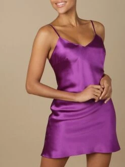 100% Seidennachthemd Satin GLYCINE Von Marjolaine 22 100% Seidennachthemd Satin GLYCINE Von Marjolaine -Pink Zebra seide nachthemd glycine 3gly0101 beere marjolaine 1