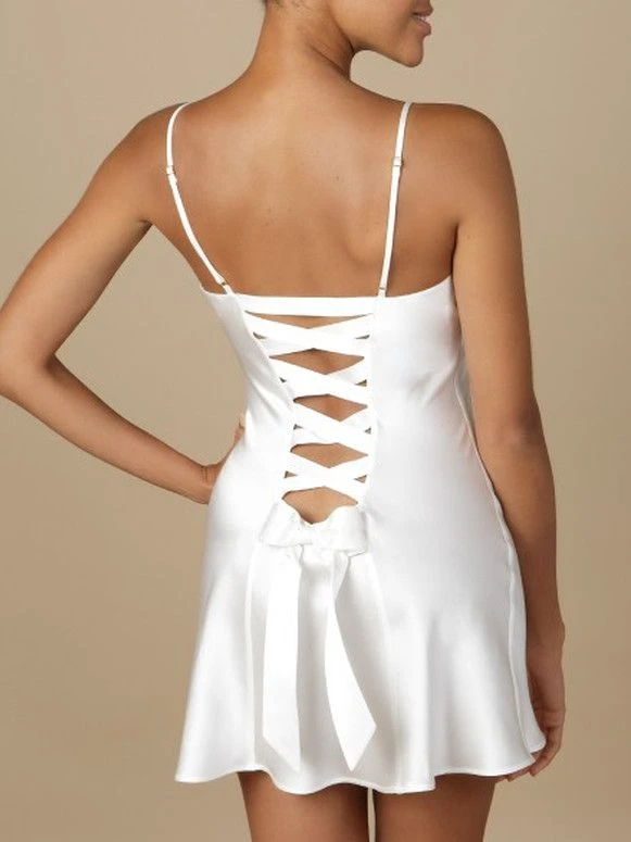 100% Seidennachthemd Satin GLYCINE Von Marjolaine 6 100% Seidennachthemd Satin GLYCINE Von Marjolaine – Bild 4