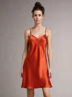 100% Seide Nachthemd CAROLINE Elegant Von Vivis -Pink Zebra seide nachthemd v00003 caroline paprika vivis 1 6 1 1