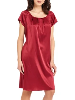 Kurzarm Nachtkleid Stretchseide SEDUZIONE DI SETA Von Gattina -Pink Zebra seide nachtkleid ruby 381423 gattina 1
