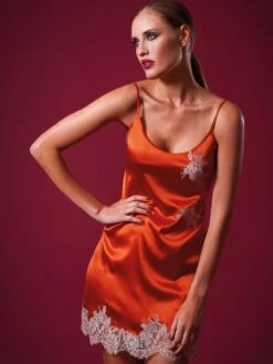 Seide Neglige WINTER DREAMS Rostrot Von Chiara Fiorini 6 Seide Neglige WINTER DREAMS Rostrot Von Chiara Fiorini -Pink Zebra seide neglige cf103 orange chiara fiorini 1 1