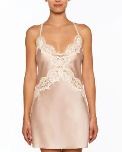 Seide Negligé ADRIANA Kurz Von Millesia 9 Seide Negligé ADRIANA Kurz Von Millesia -Pink Zebra seide neglige goldsand creme m1390 adriana millesia 1 1