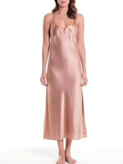 Seidennachthemd / Seidenkleid NEW SEDUCTION Glatt Von Luna Di Seta -Pink Zebra seide neglige new seduction cognac vlst60540 luna di seta 1 1