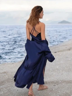 Seidennachthemd / Seidenkleid NEW SEDUCTION Uni Von Luna Di Seta 23 Seidennachthemd / Seidenkleid NEW SEDUCTION Uni Von Luna Di Seta -Pink Zebra seide neglige new seduction dunkelblau vlst60578 luna di seta 1