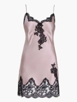 Seide Negligé TOI MON AMOUR Uni Farben Von Aubade -Pink Zebra seide neglige qs40 sonate altrosa schwarz 1 toi moi amour aubade 4 1 1 1