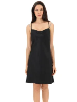 Seidennachthemd / Kleid KRISTALL Schwarz Von Luna Di Seta -Pink Zebra seide neglige strass vlst60682 0031 schwarz luna di seta 3 1