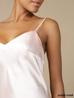 Seidentop 100% Seide ODON Uni Marjolaine - Viele Farben -Pink Zebra seide puder rose oda odon odana soie unie marjolaine 2 1 2 1 1