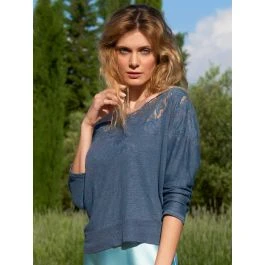 Leinen Pullover GLORIA No. 2 Spitze Von Marjolaine 3 Leinen Pullover GLORIA No. 2 Spitze Von Marjolaine