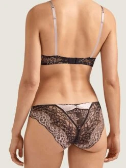 Push-Up BH FEMME GLAMOUR Altrosa-schwarz Von Aubade Mit Seide -Pink Zebra seide push up bh md18 altrosa 1 femme glamour aubade 3