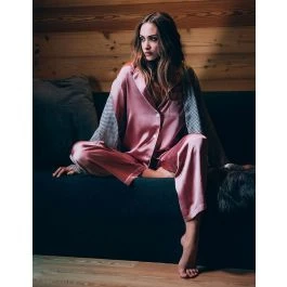 100% Seide Schlafanzug SILK SOUL Altrosé Von Luna Di Seta 3 100% Seide Schlafanzug SILK SOUL Altrosé Von Luna Di Seta