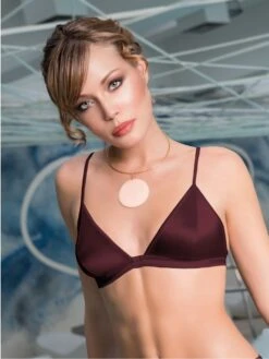 Seta Superior Triangel-BH REGALE Von Cotton Club Mit Seide -Pink Zebra seide regale vitale prode pflaume cotton club 1