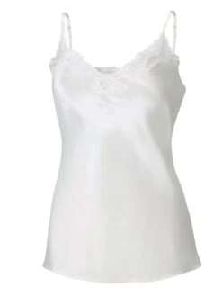 Seidentop SATIN + LACE Kurz Von Eva B. Bitzer -Pink Zebra seide spitze top 29314413 weiss eva b bitzer 2