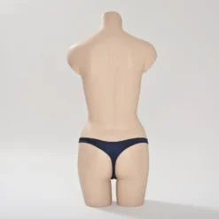 Luxus String DEBBY Von Exilia Dunkelblau-creme Mit Seide -Pink Zebra seide string debby nachtblau rueckseite exilia