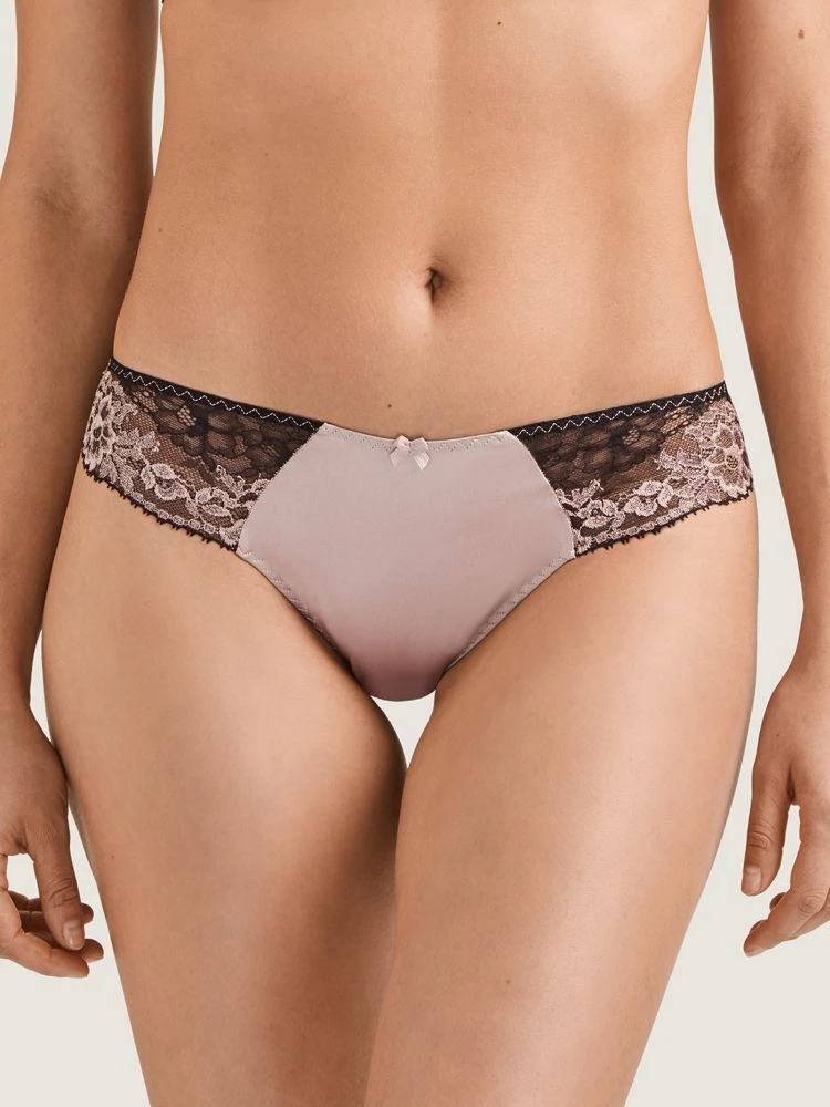 String FEMME GLAMOUR Altrosa-schwarz Von Aubade Mit Seide 5 String FEMME GLAMOUR Altrosa-schwarz Von Aubade Mit Seide – Bild 3