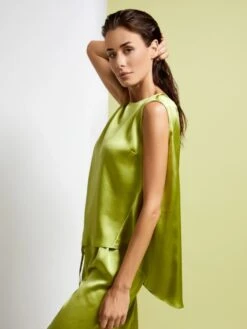 Seidentop BIANCA Von Vivis -Pink Zebra seide top bianca apfelgruen vivis 1