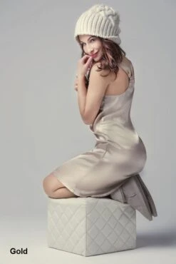 Stretchseide Trägernachthemd PROFUMO D'ORO Von Gattina -Pink Zebra seide traegernachthemd 381412 gold gattina 2