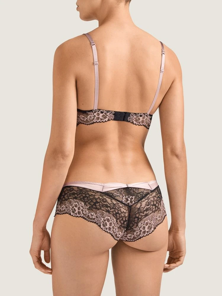 Triangel BH FEMME GLAMOUR Altrosa-schwarz Von Aubade Mit Seide 6 Triangel BH FEMME GLAMOUR Altrosa-schwarz Von Aubade Mit Seide – Bild 4
