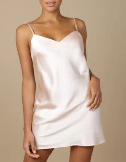 100% Seide Unterkleid SOIE ODA Kurz Von Marjolaine -Pink Zebra seide unterkleid oda puder rose soie unie marjolaine 1